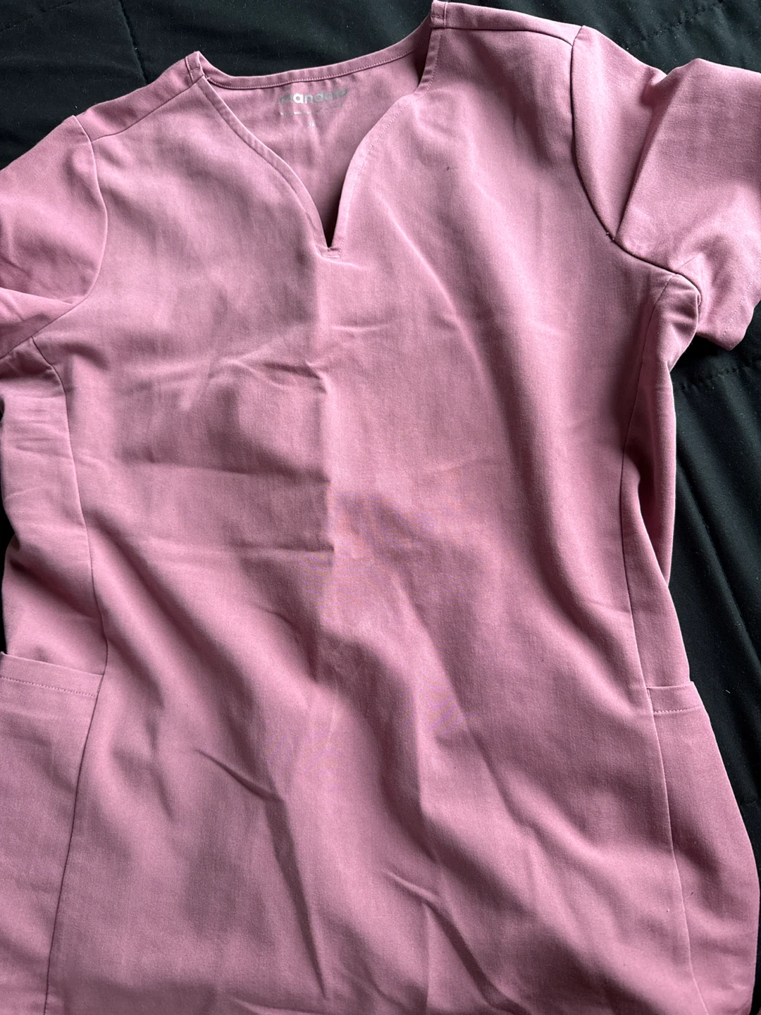 Mandala Scrub Top and Pants Set - Dusty Rose