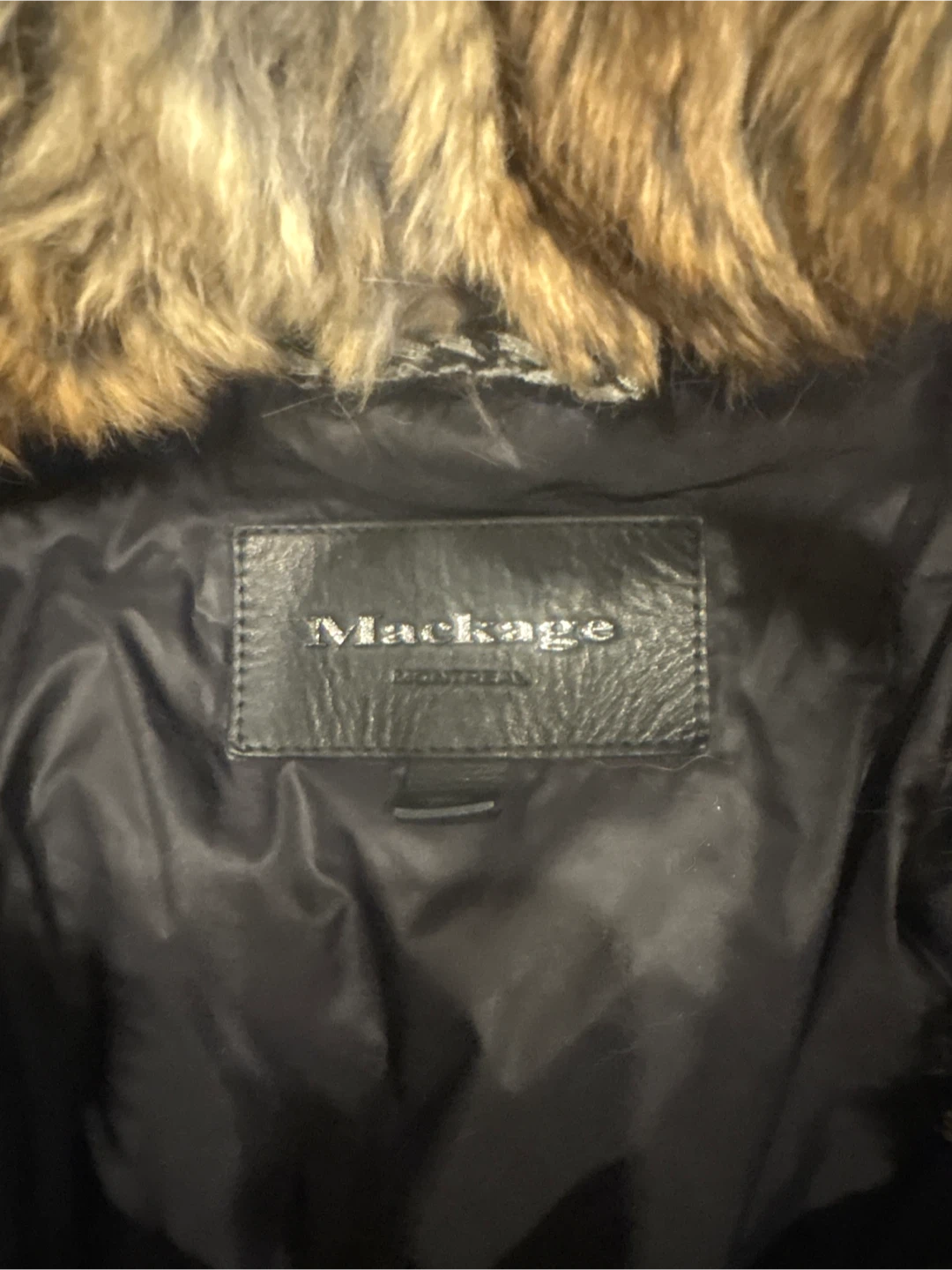 Mackage Black Down Parka with Fur Hood - photo 3