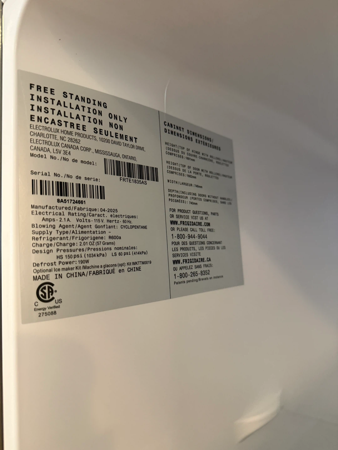 Frigidaire 18 Cu. Ft. Garage Ready Top Freezer Refrigerator - photo 3