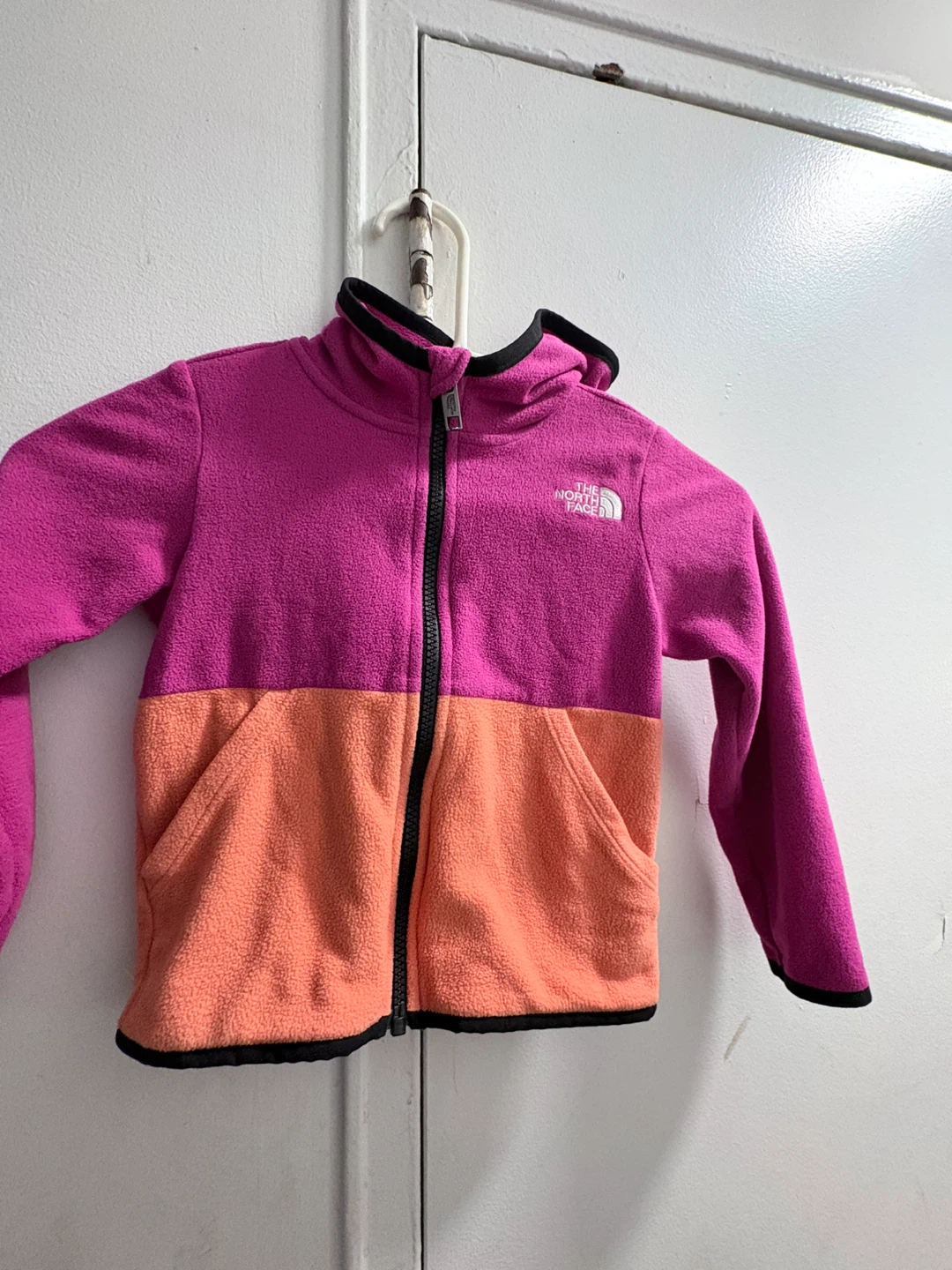 The North Face Fleece Jacket Kids Size XS/S Pink Orange