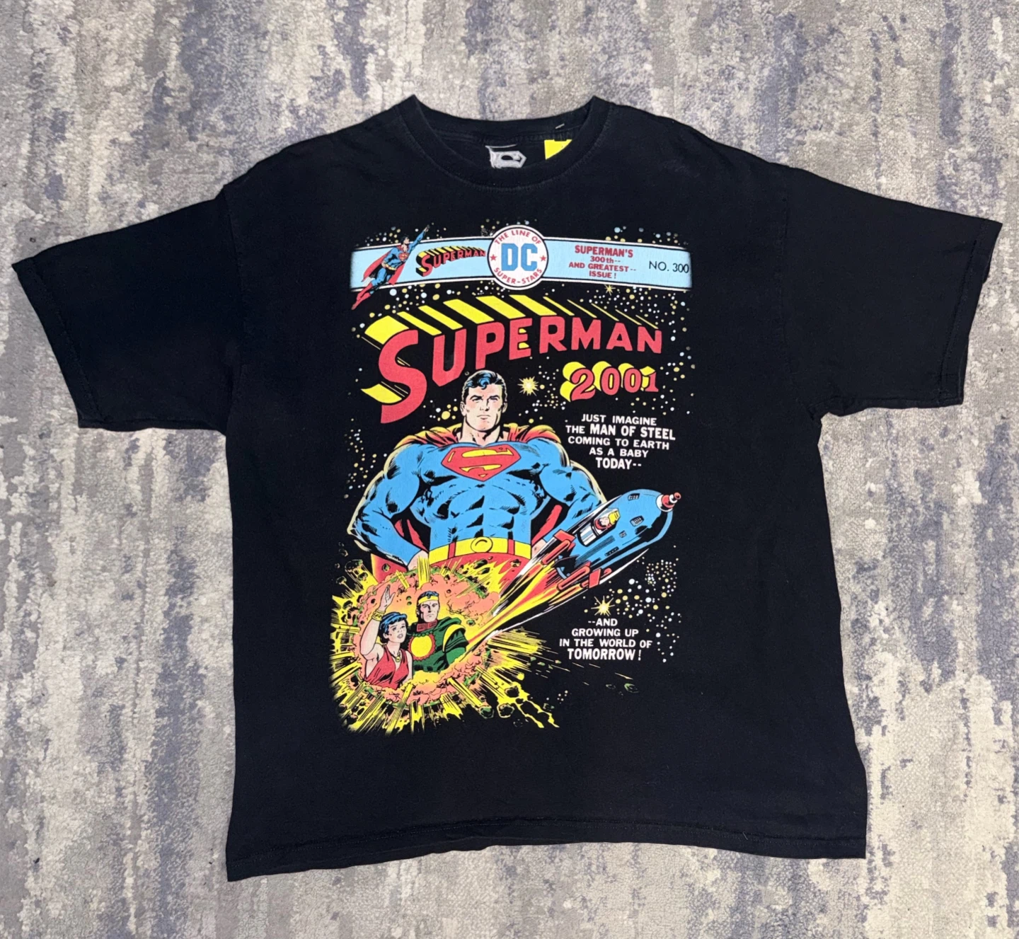 Superman 2001 DC Comics T-Shirt XL Black