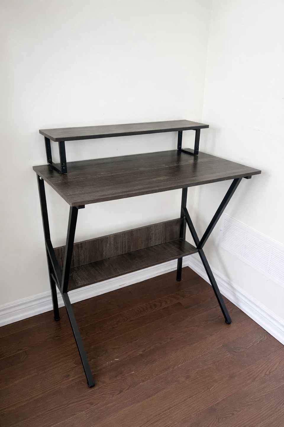Small Computer Desk w/ Monitor Shelf