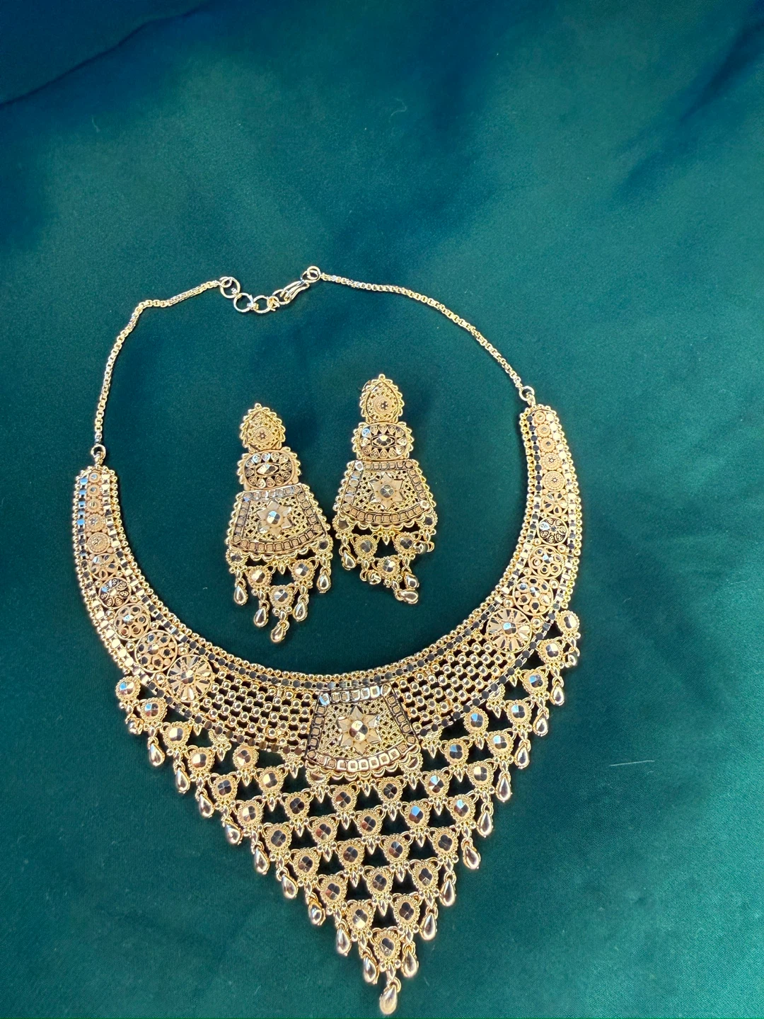 Gold plated Necklace and Earring Set - photo 3
