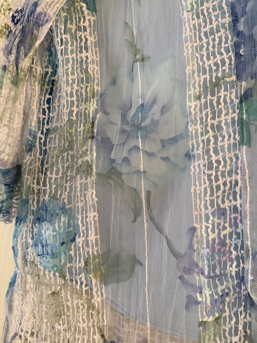 Brand New Picadilly Blue Floral Mesh Tunic Top - photo 5