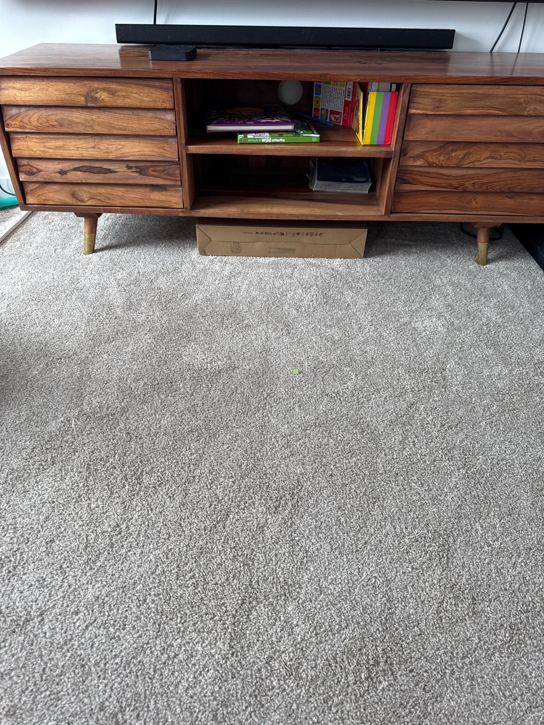 Mid-Century Modern Wood TV Stand with Storage - photo 2