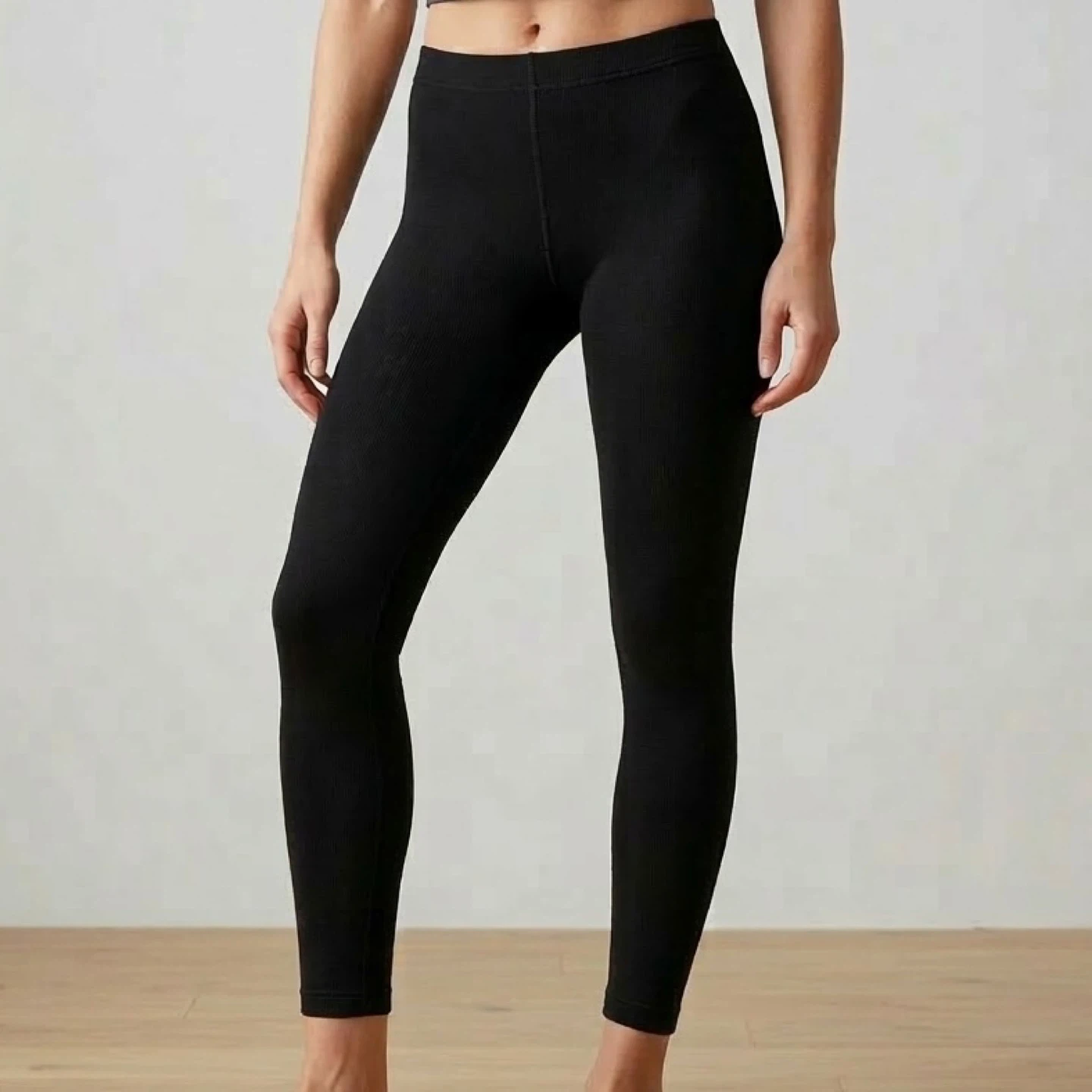 H and M Fleece Lined Footless Tights Warm Winter Thermal size S