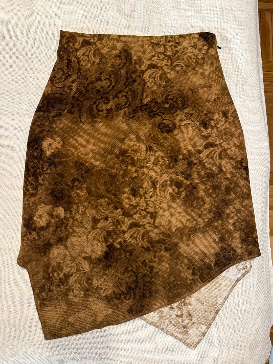 Pietro Filipi Brown Floral Print Skirt