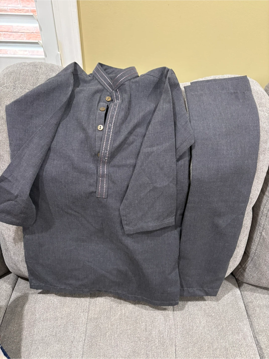 Grey Kurta and Pants Set