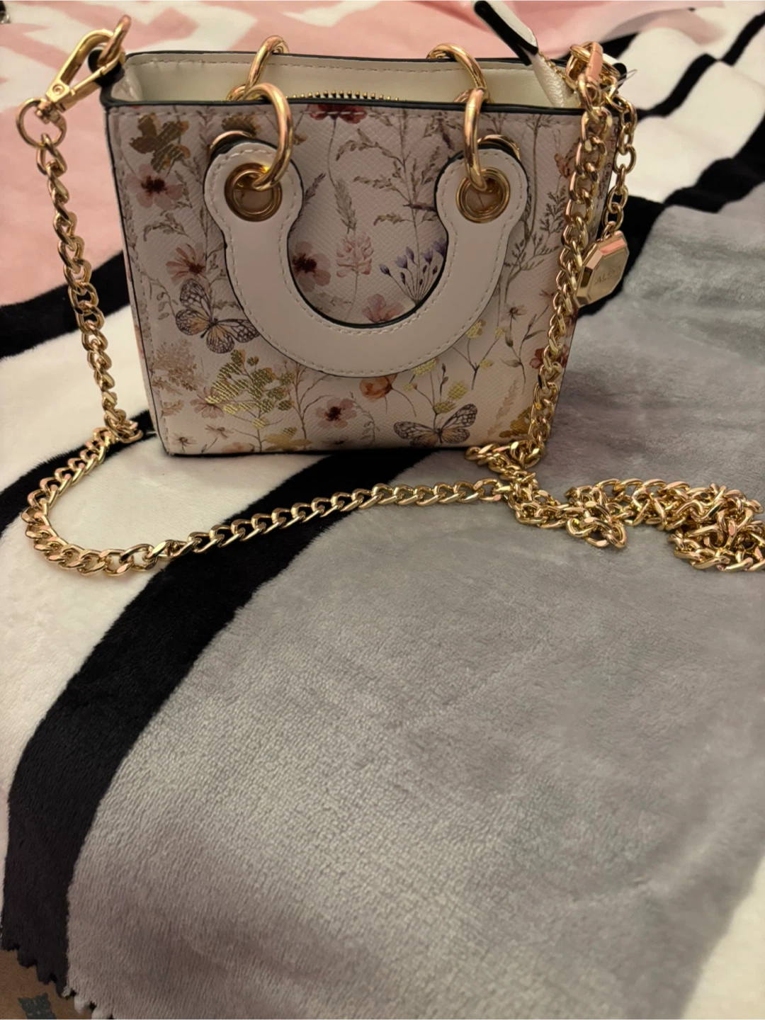 Aldo Floral Print Mini Bag with Chain Strap - photo 3