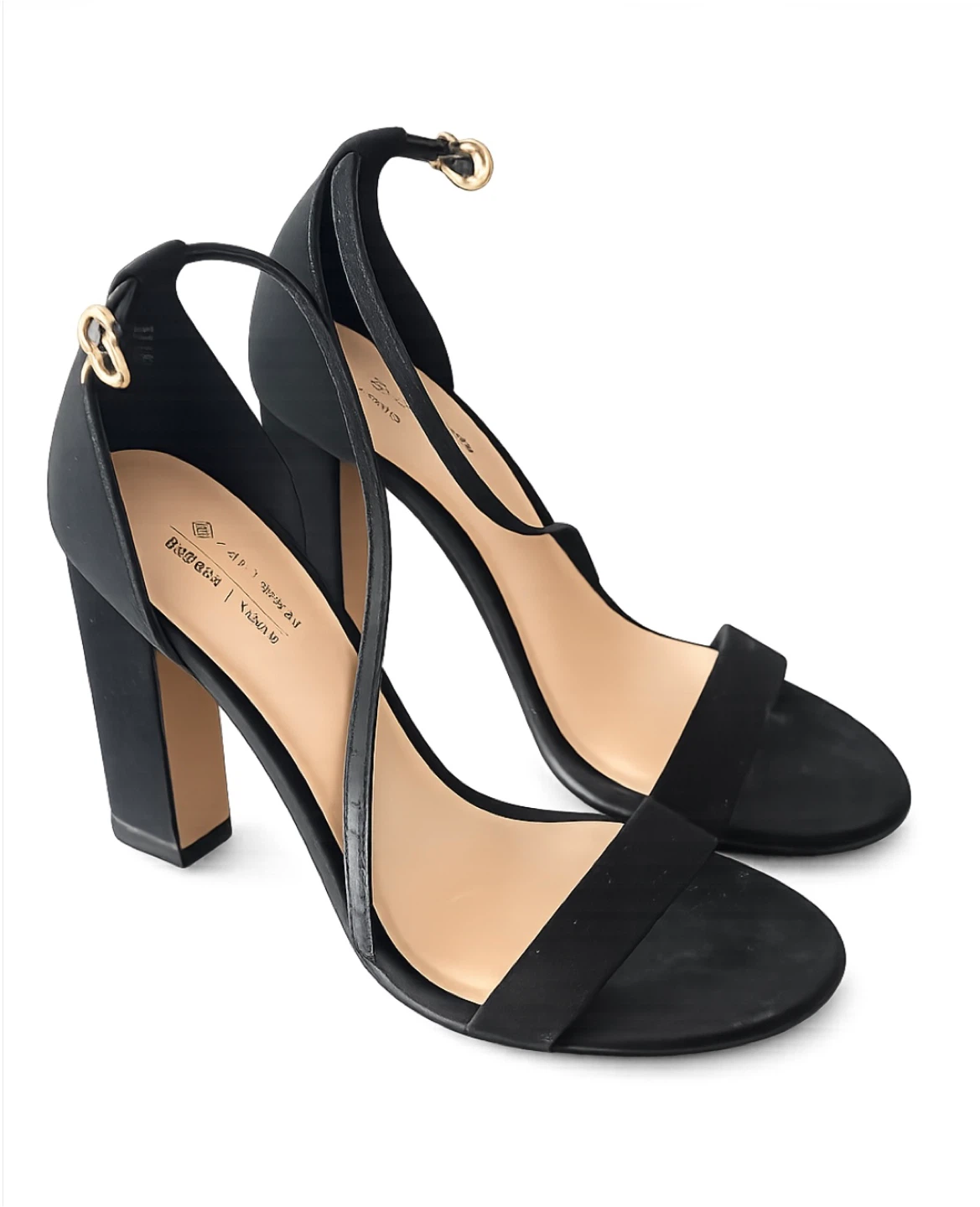 Classic Black Ankle Strap Heels