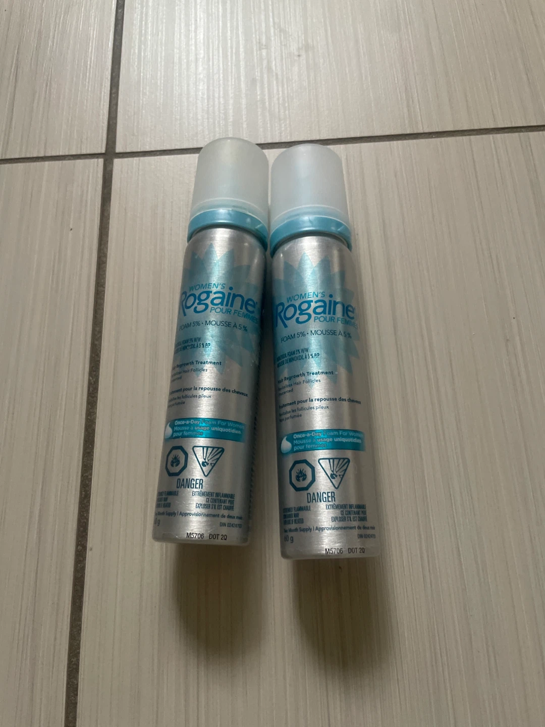 Rogaine Women's Hair Regrowth Foam (5% Minoxidil) - 2 x 60g Cans