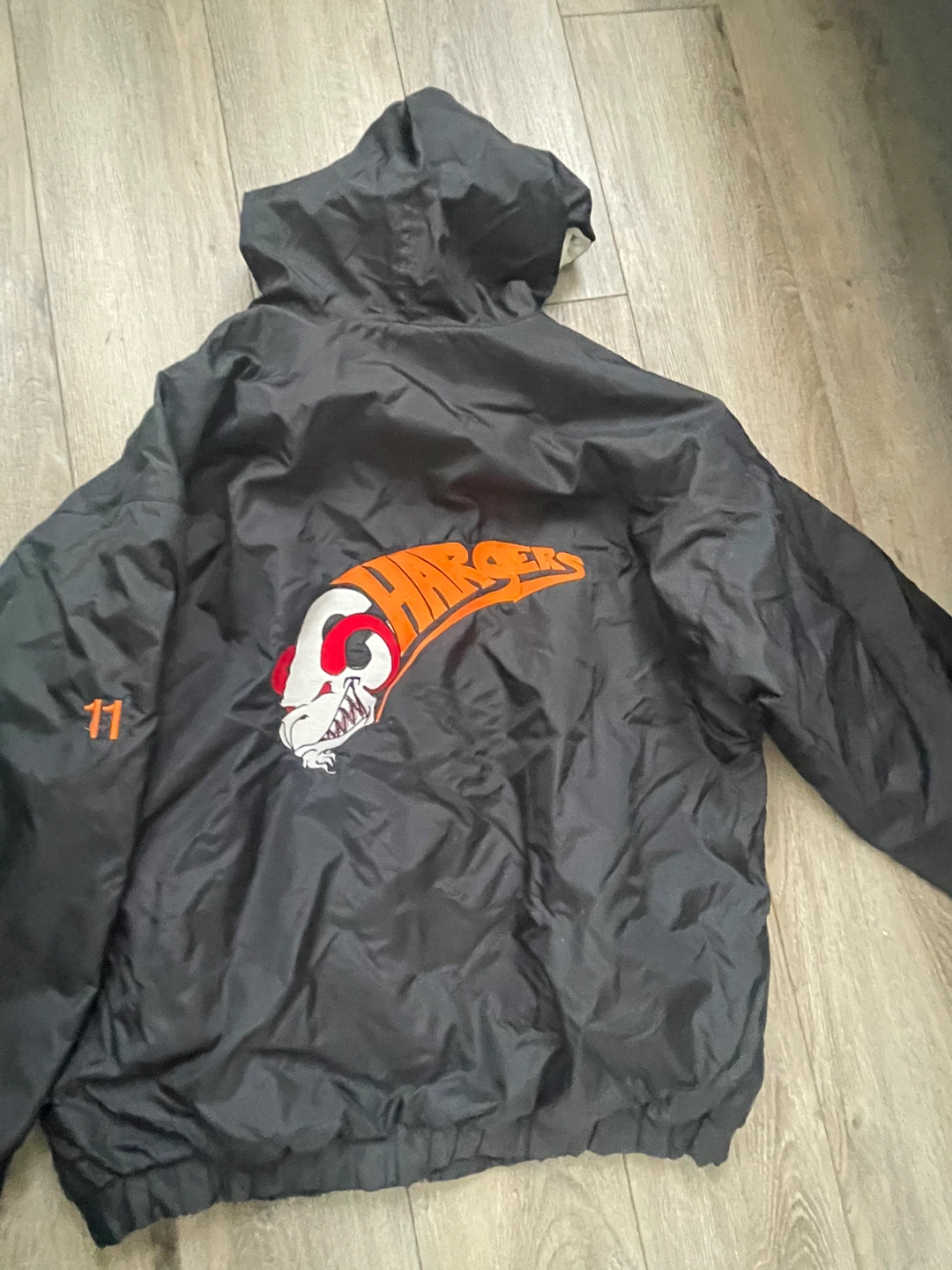 Black "Chargers" Pullover Hoodie - photo 2