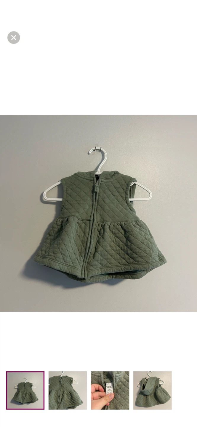 Carter's Baby Girl Quilted Vest - 3-6 Months