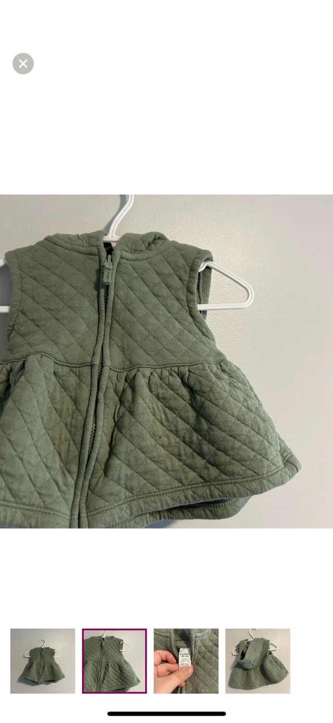 Carter's Baby Girl Quilted Vest - 3-6 Months - photo 2