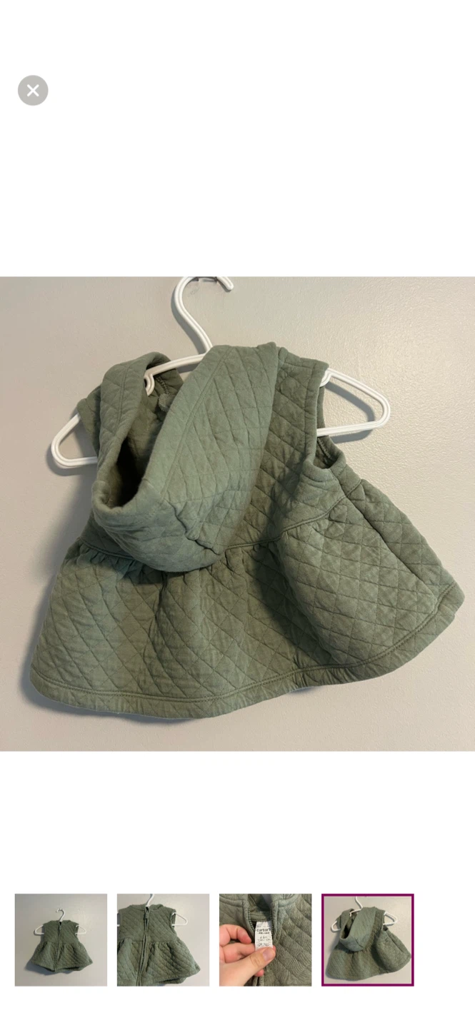 Carter's Baby Girl Quilted Vest - 3-6 Months - photo 4