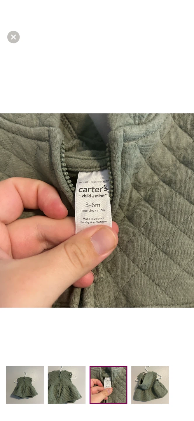 Carter's Baby Girl Quilted Vest - 3-6 Months - photo 3