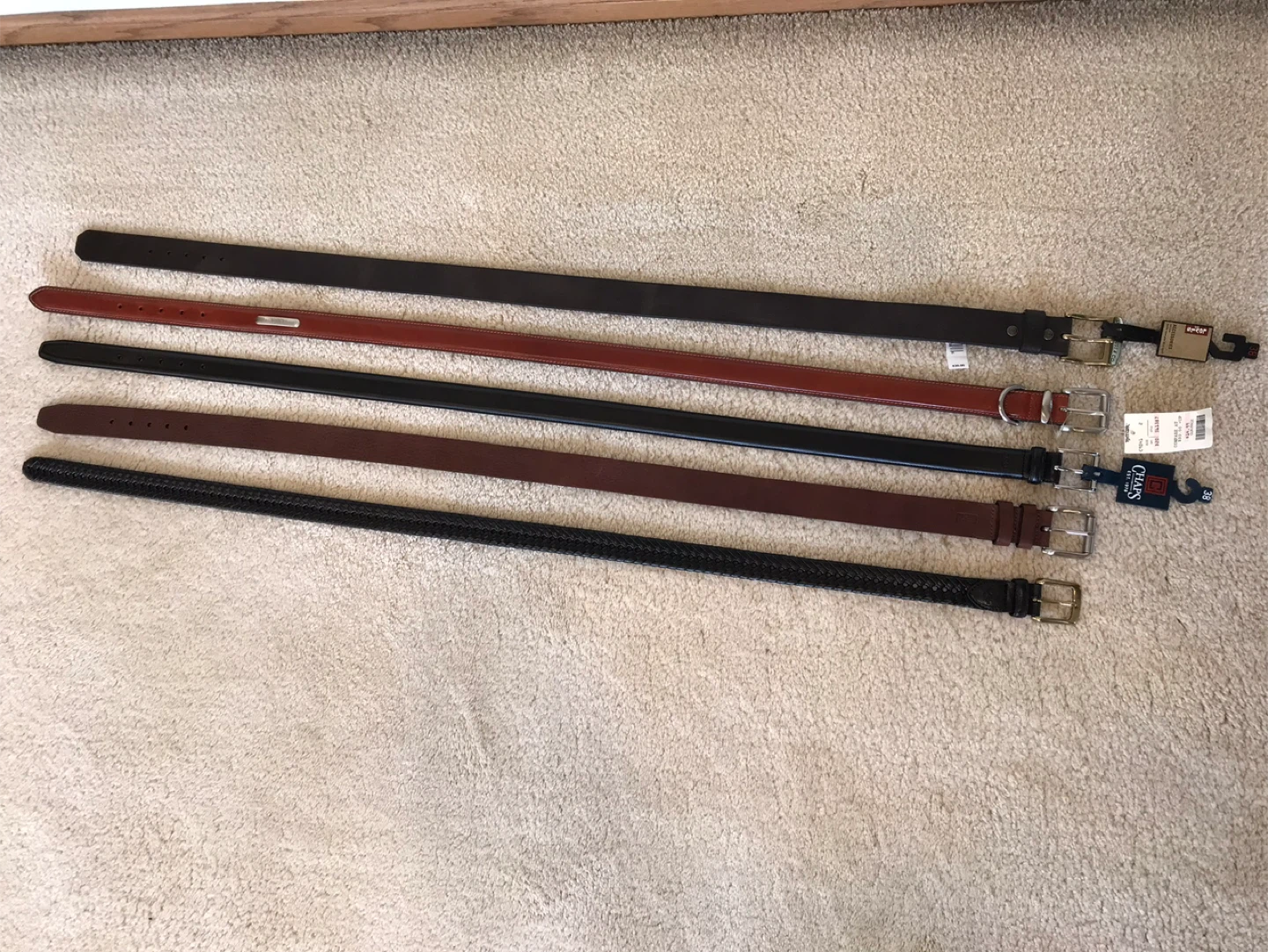 Set of 5 Men's Belts.  All brand new - photo 2