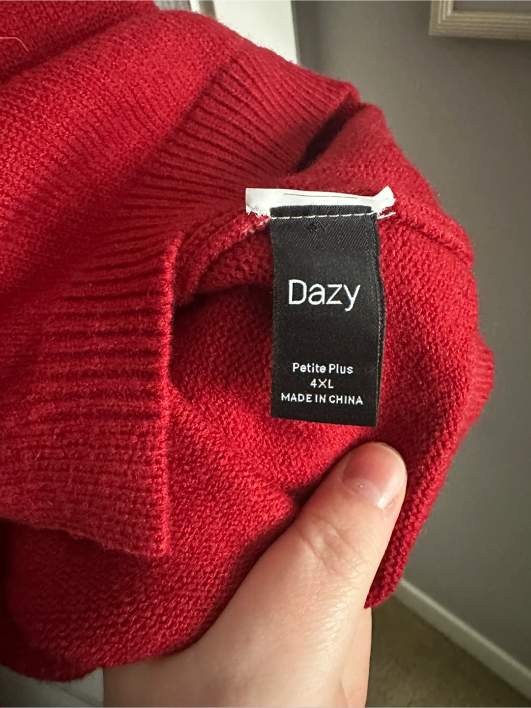 Dazy Petite Plus Red Cardigan 4XL - photo 3