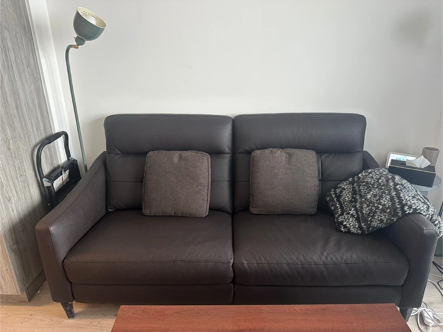 Power recliner Faux Leather Loveseat Sofa