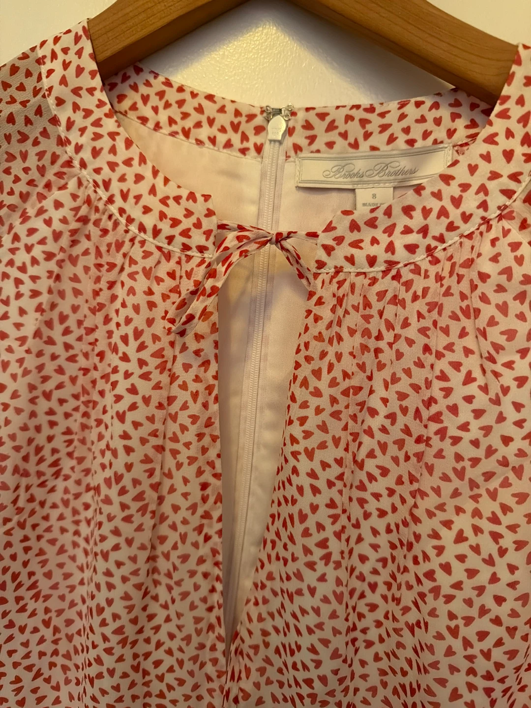 Brooks Brothers Women's Dress Size 8 Red Heart Print - photo 2