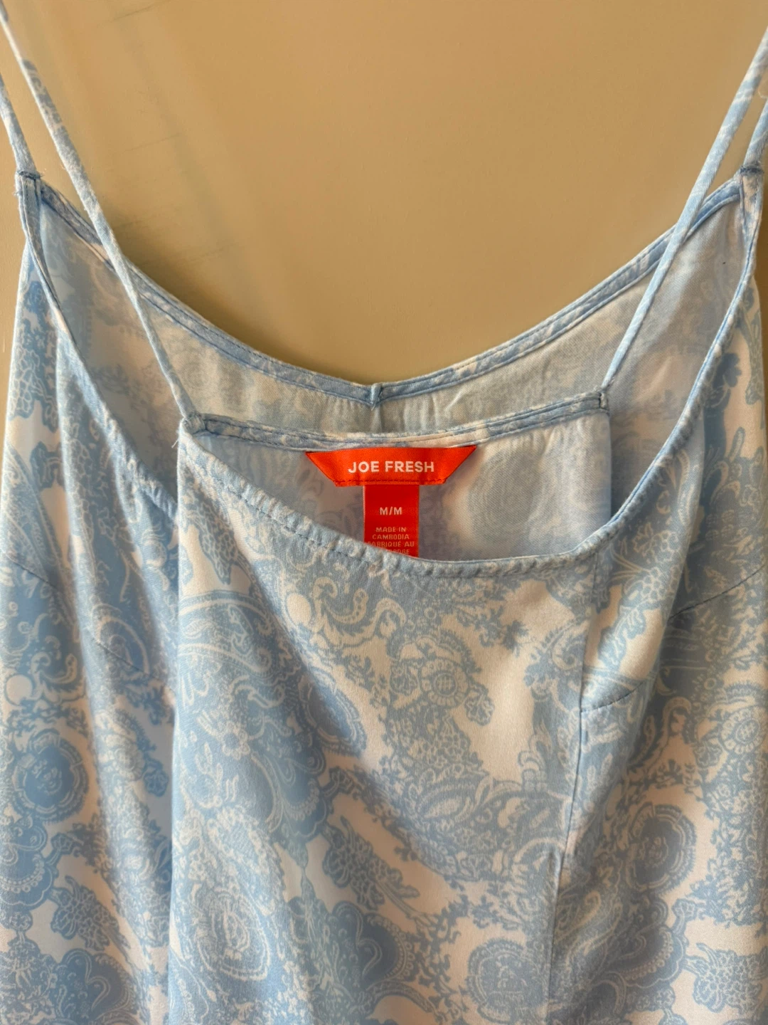 Joe Fresh Blue Paisley Print Camisole - Size M/M - photo 5