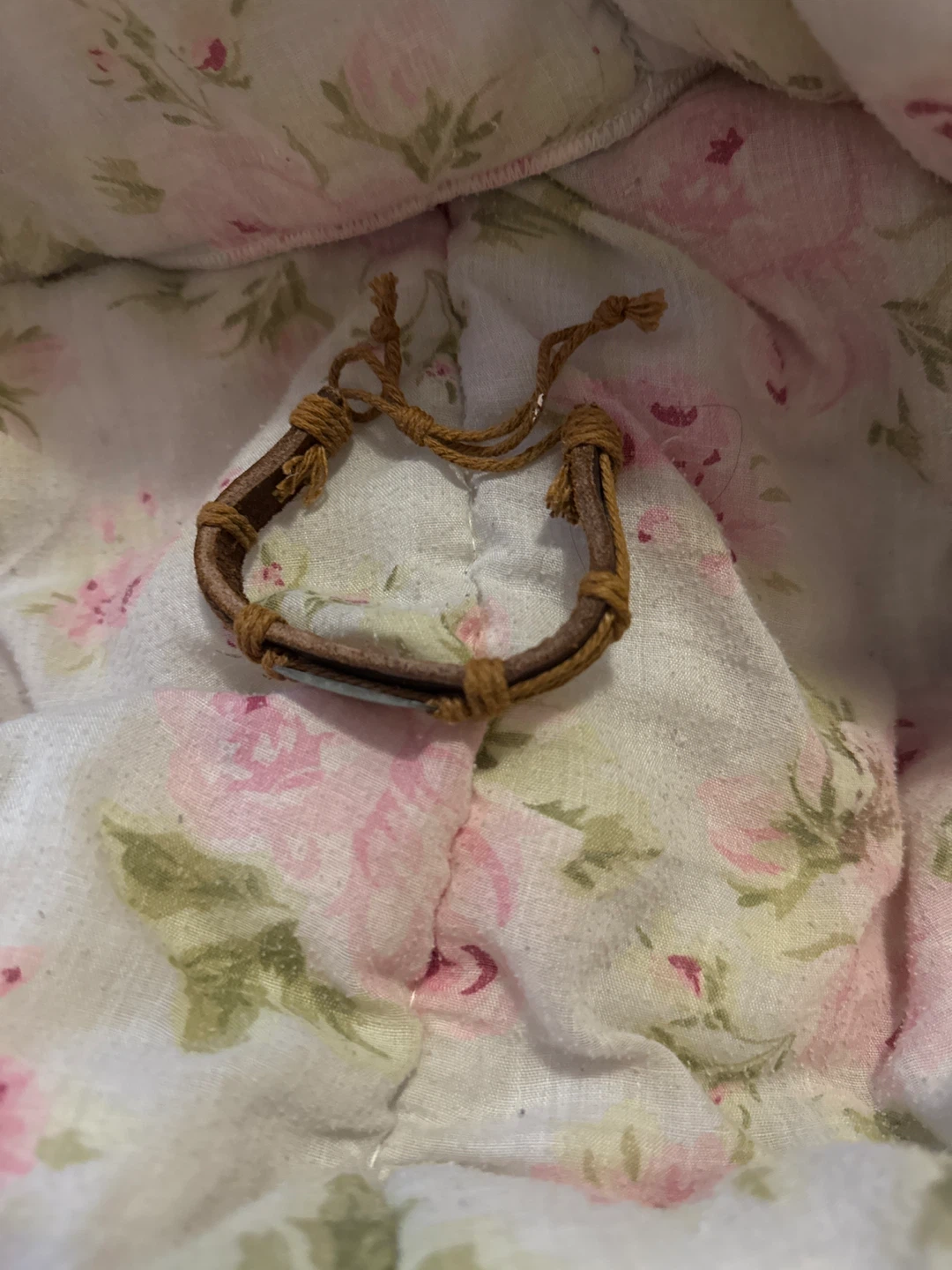 Leather and String Bracelet