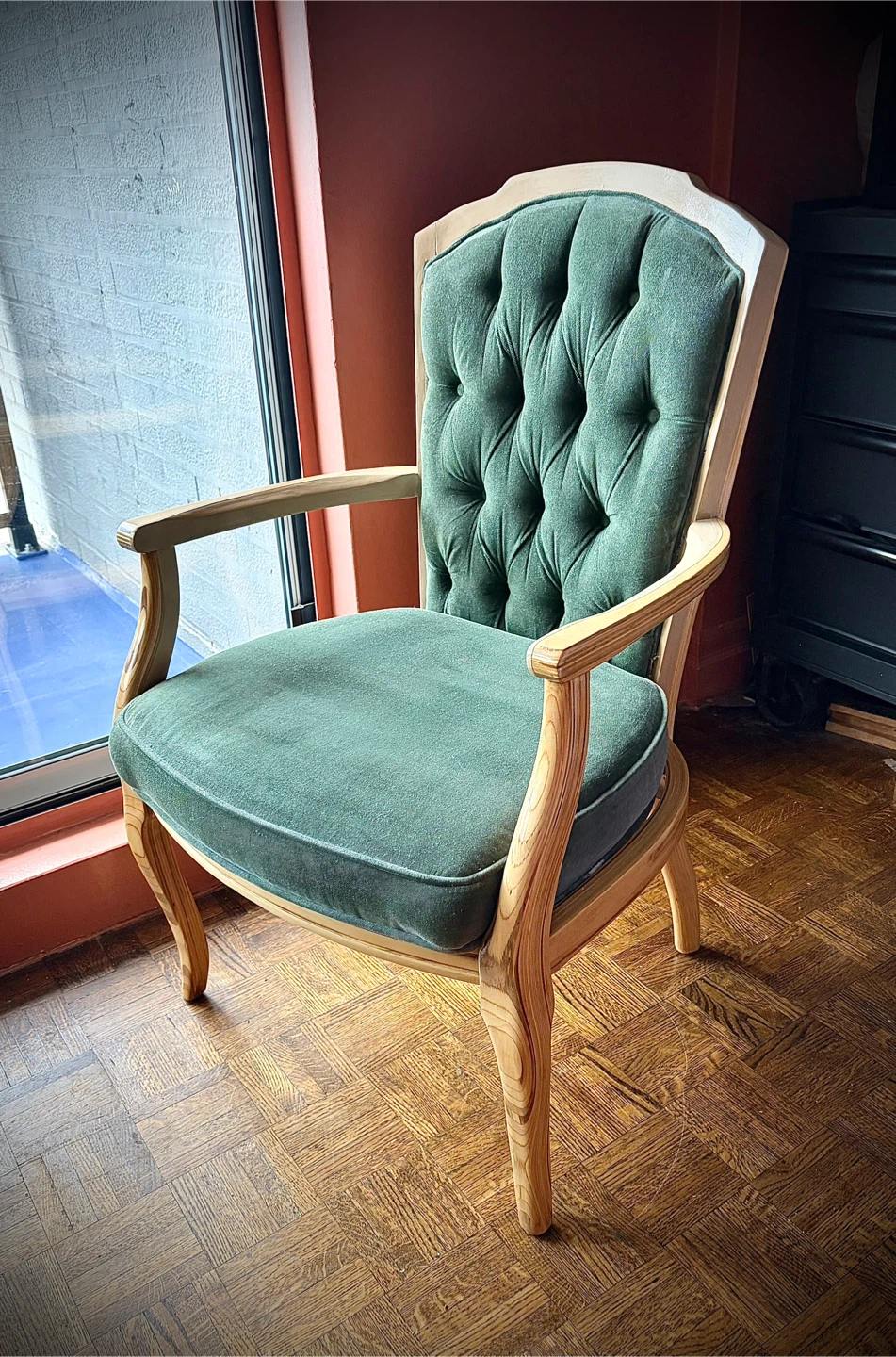Green Tufted Accent Chair
