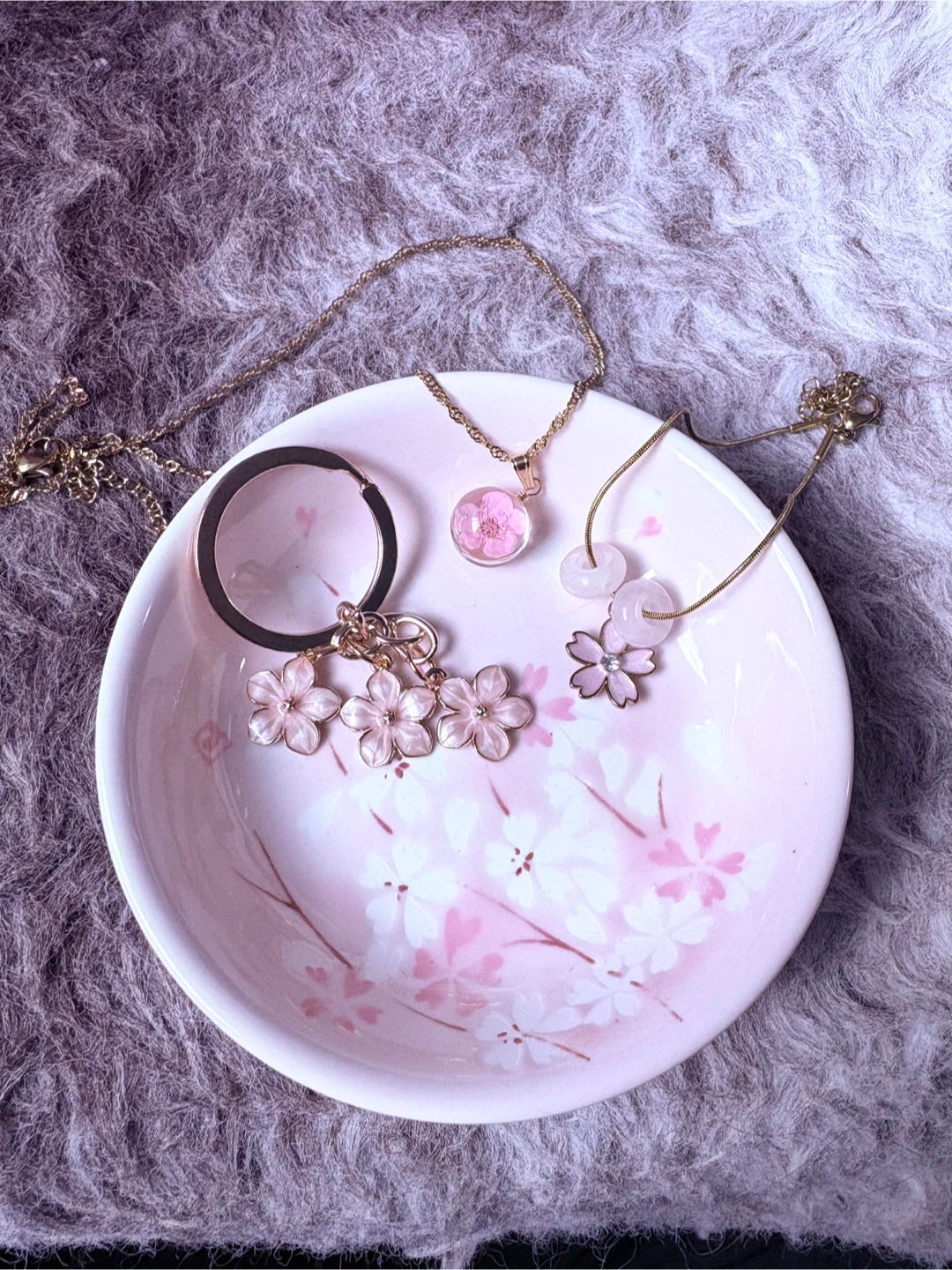 Cherry Blossom Themed Jewelry and Trinket Gift Set - photo 2