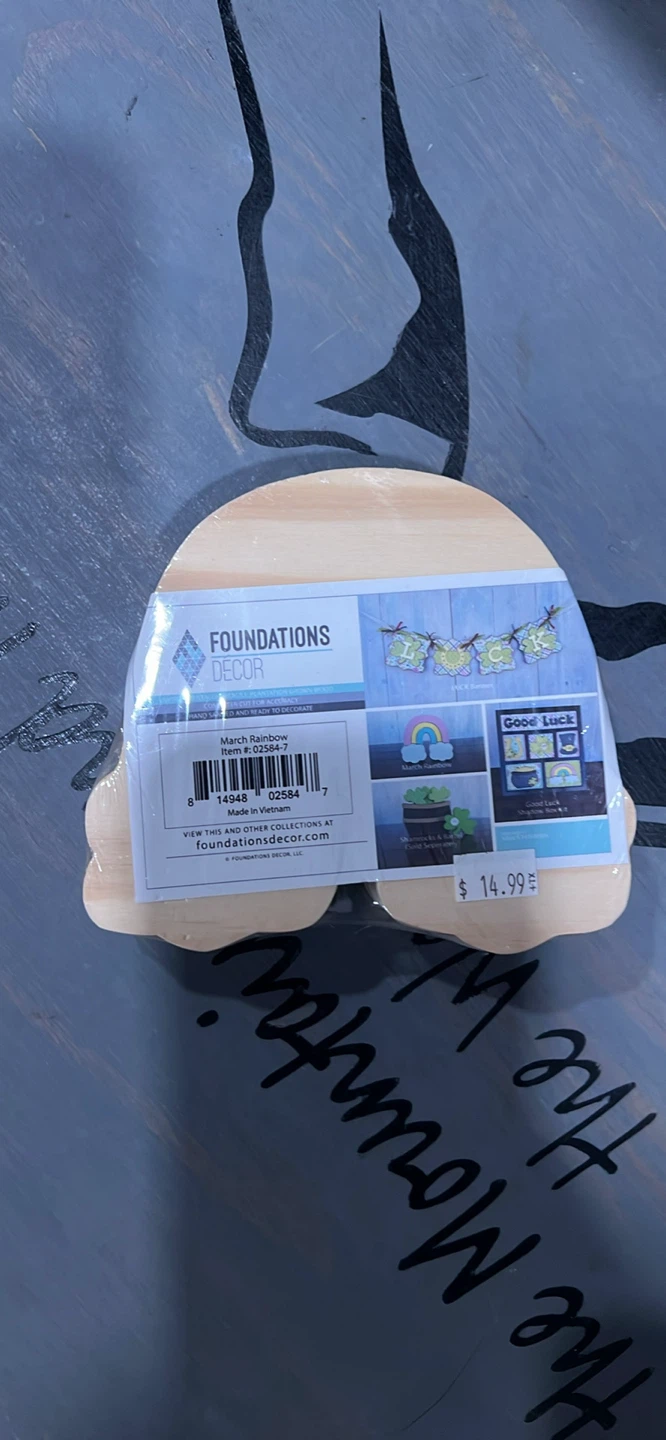 Foundations Decor March Rainbow Wood Decor