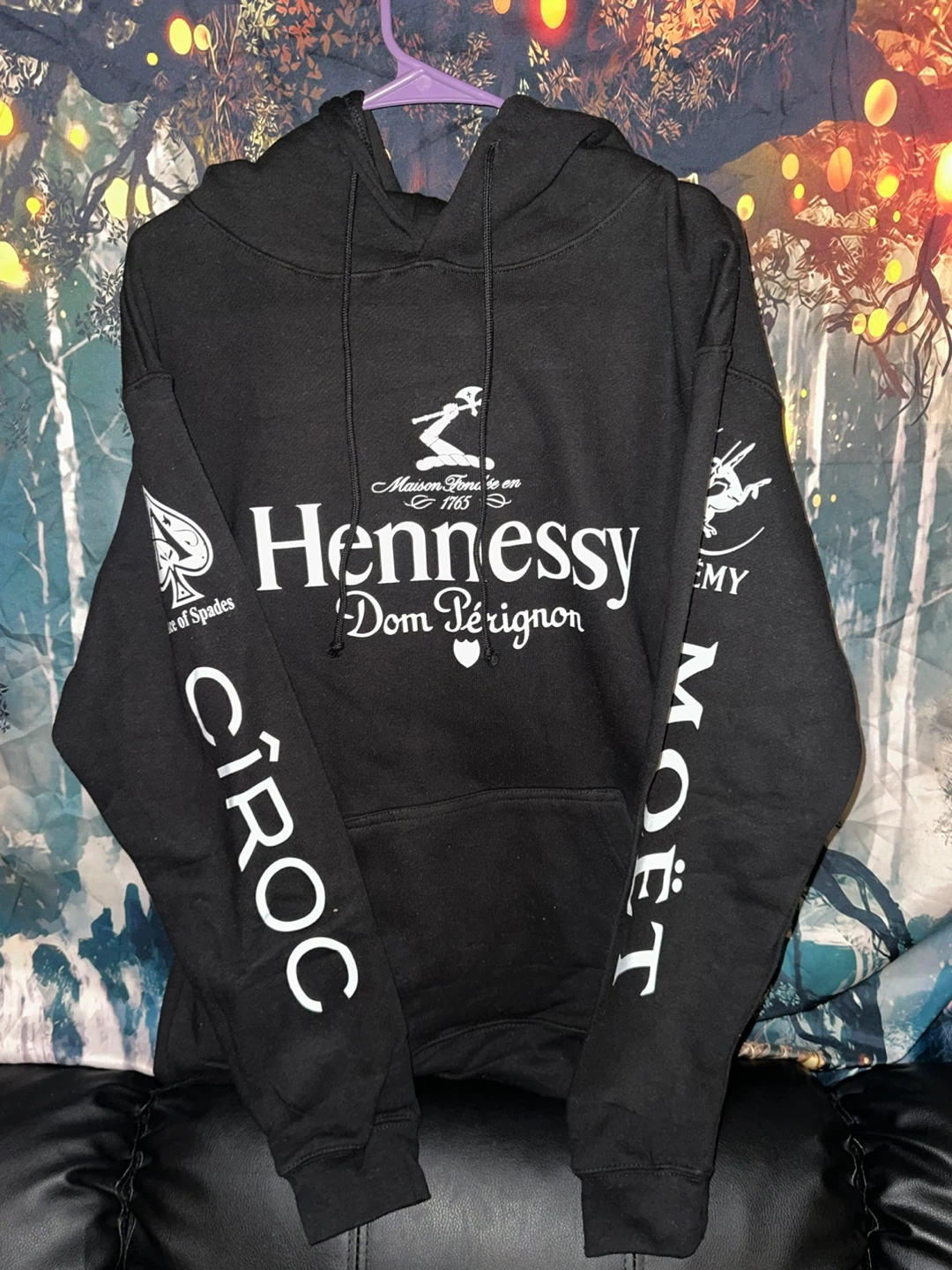 Black Hennessy Dom Pérignon Ciroc Moët Hoodie