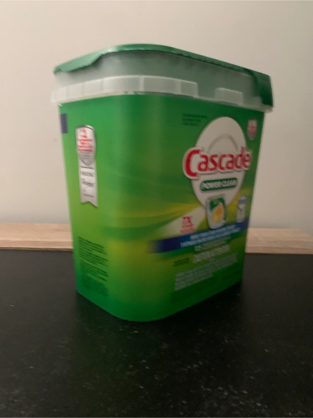 Opened Cascade Power Clean Dishwasher Detergent ActionPacs - photo 2