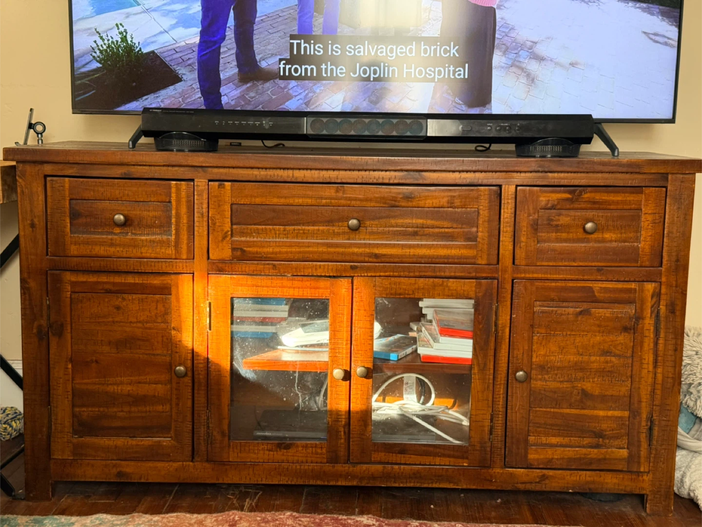 Solid Wood Media Console/TV Stand