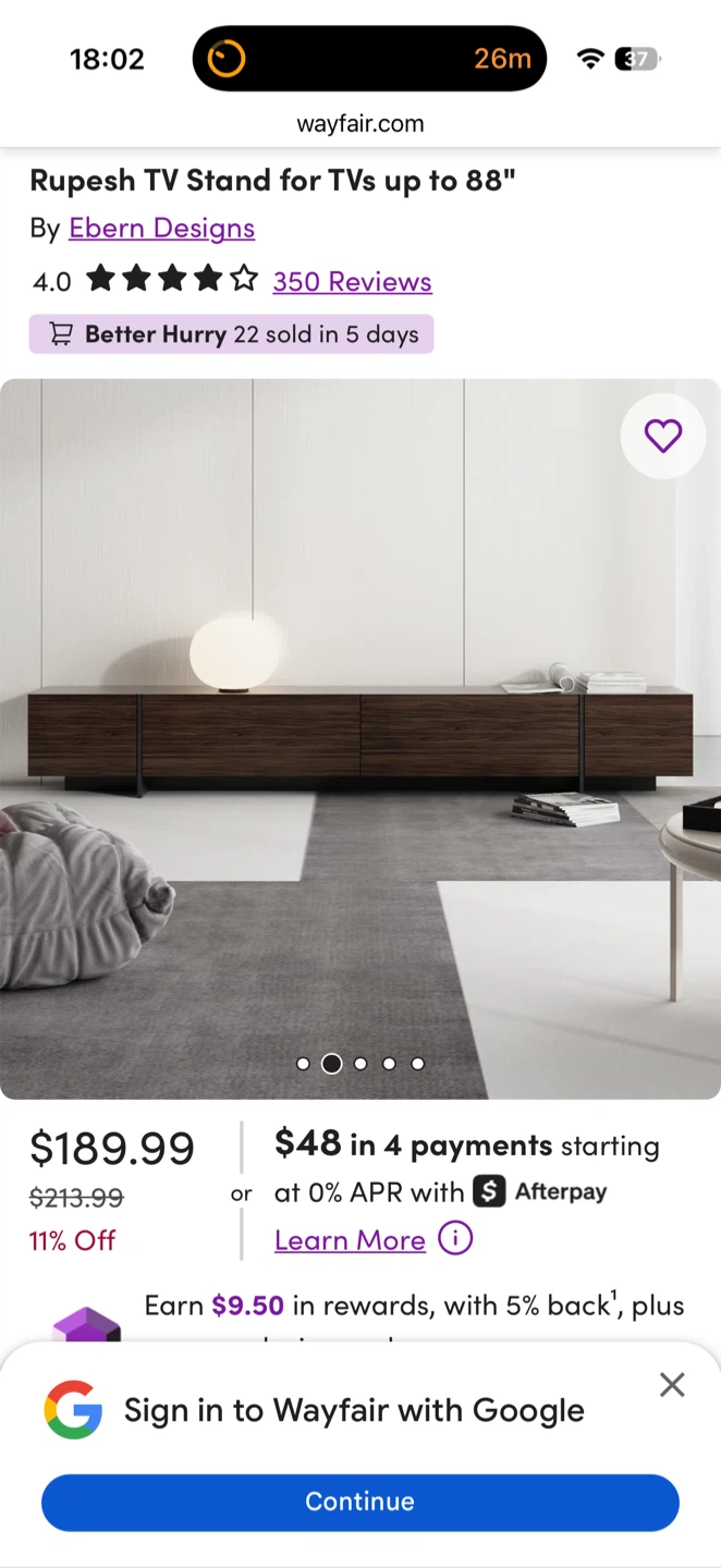 TV stand for TVs up to 88” - photo 2
