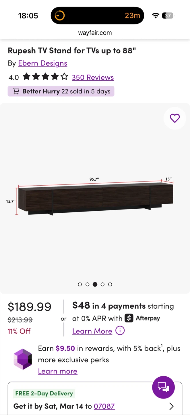 TV stand for TVs up to 88” - photo 3