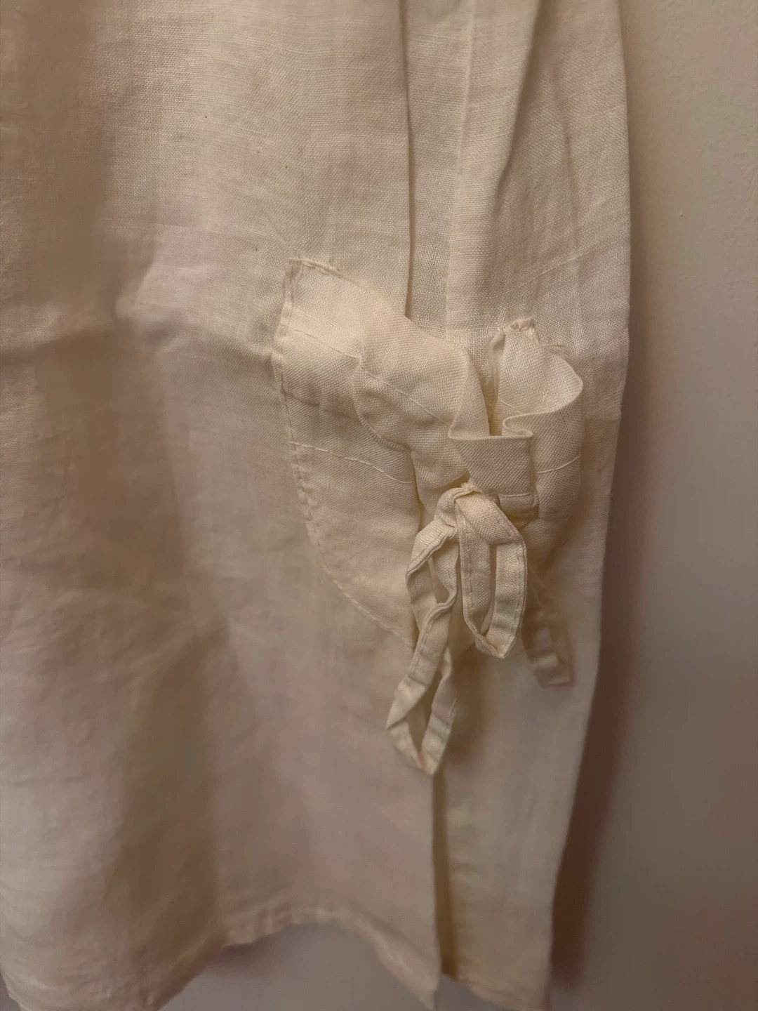 White Linen Sleeveless Dress with Buttons - photo 3