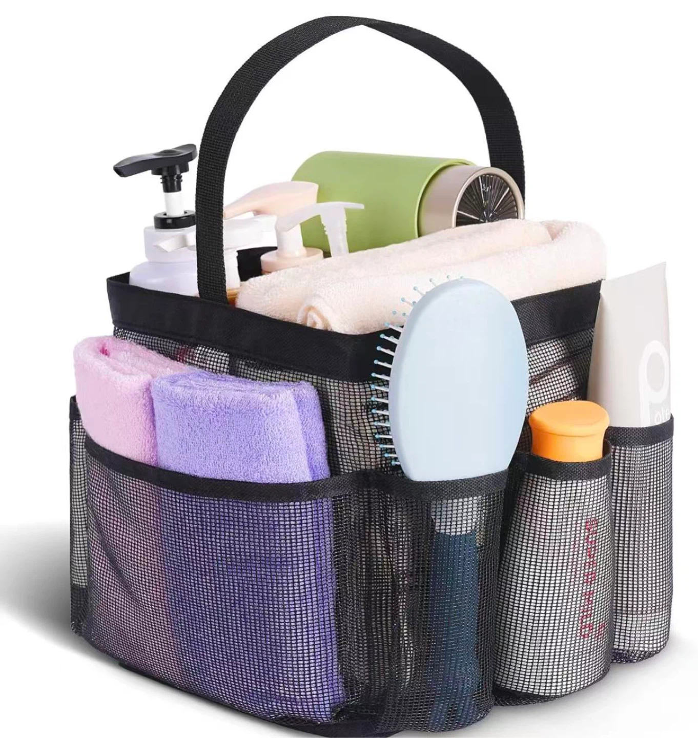 Portable Mesh Shower Caddy Tote Bag with Handles