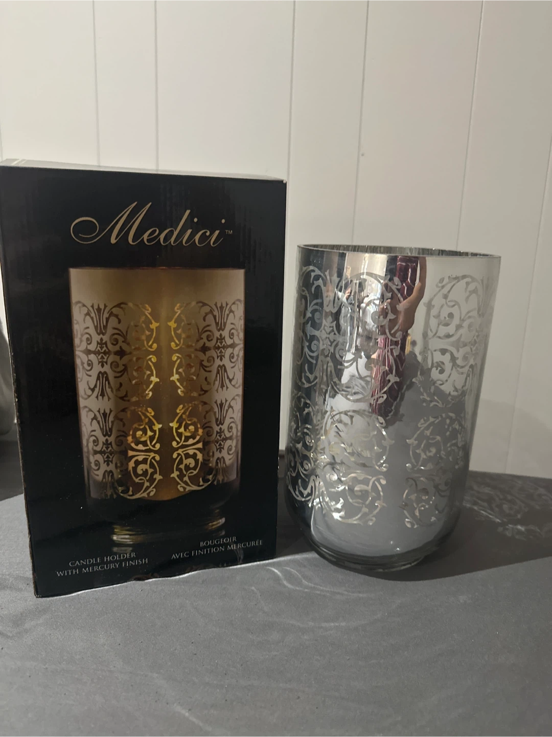 Medici Candle Holder with Mercury Finish - photo 2