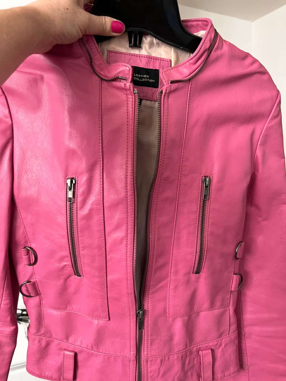 UB Leather Collection Pink Genuine Leather Jacket Size S/P - photo 3
