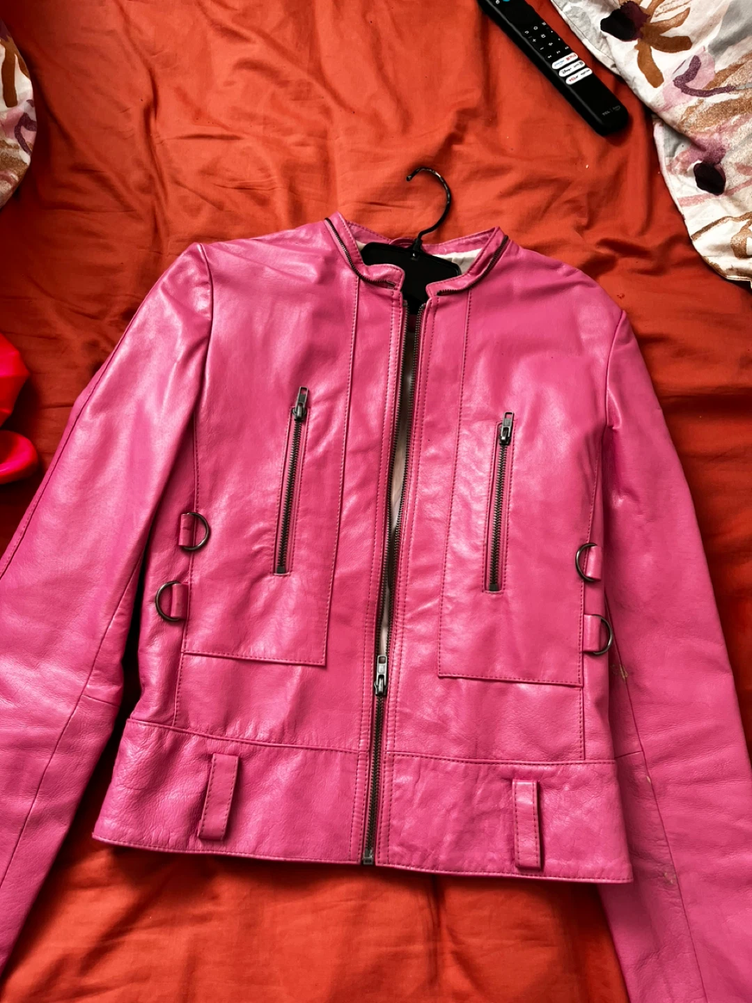 UB Leather Collection Pink Genuine Leather Jacket Size S/P - photo 4