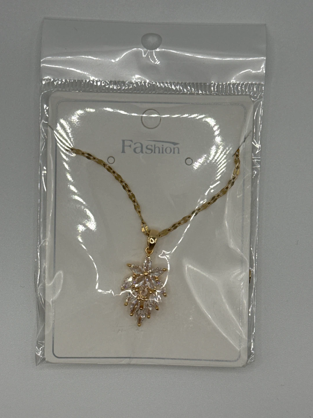 Fashion Crystal Leaf Necklace