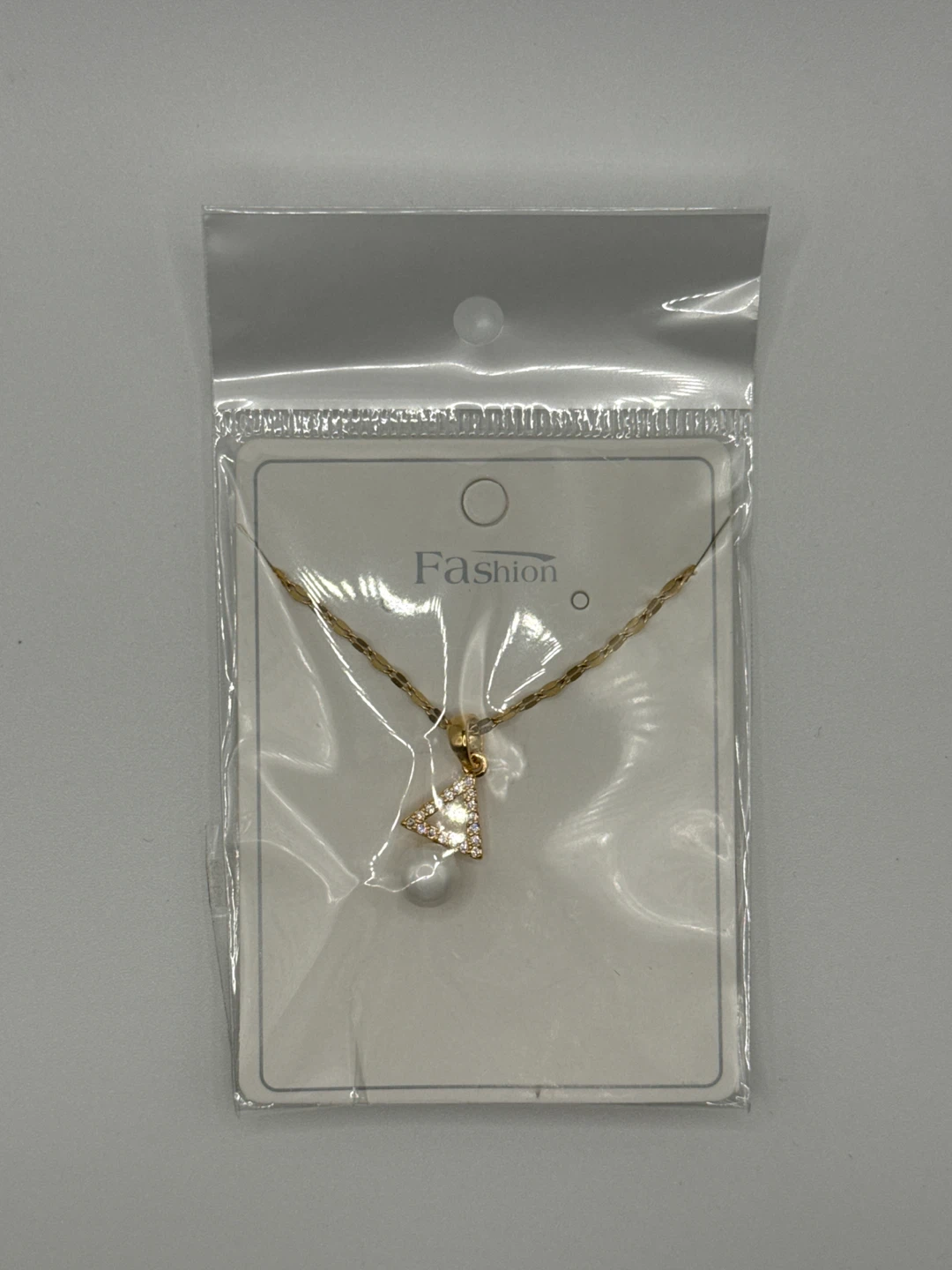 Fashion Necklace with Triangle Pendant