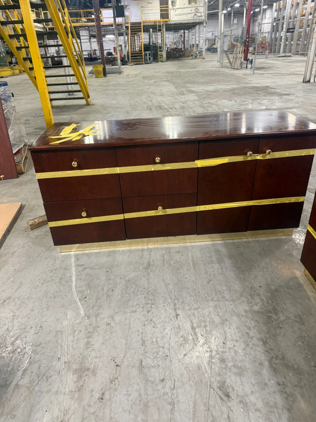 Dark Wood Dresser with 9 Drawers - photo 2