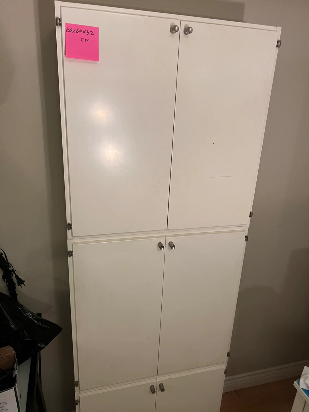 White Storage Cabinet and Side Table - photo 4