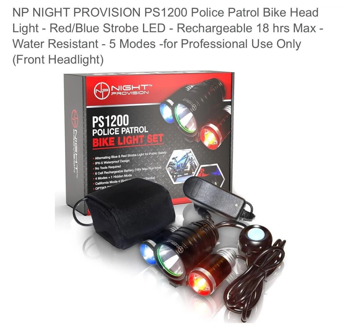 Night Provision PS1200 Police Patrol Bike Light Set - photo 3