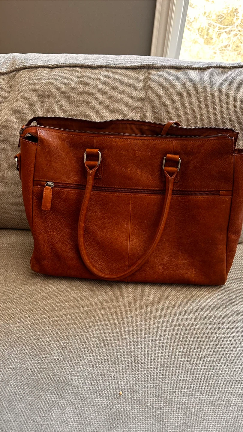 Smythe Brown Leather Briefcase/Tote Bag - photo 2