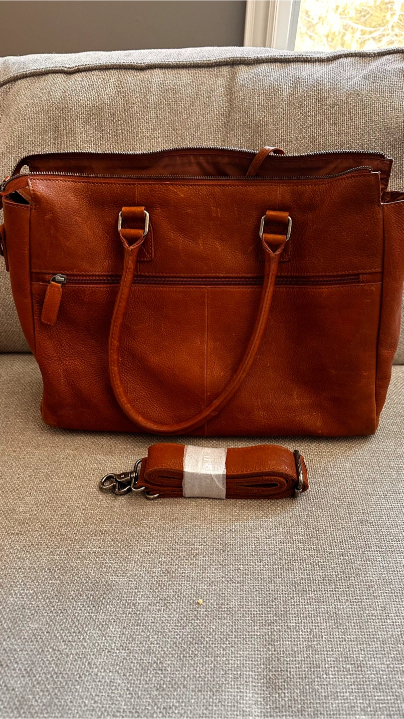 Smythe Brown Leather Briefcase/Tote Bag - photo 3