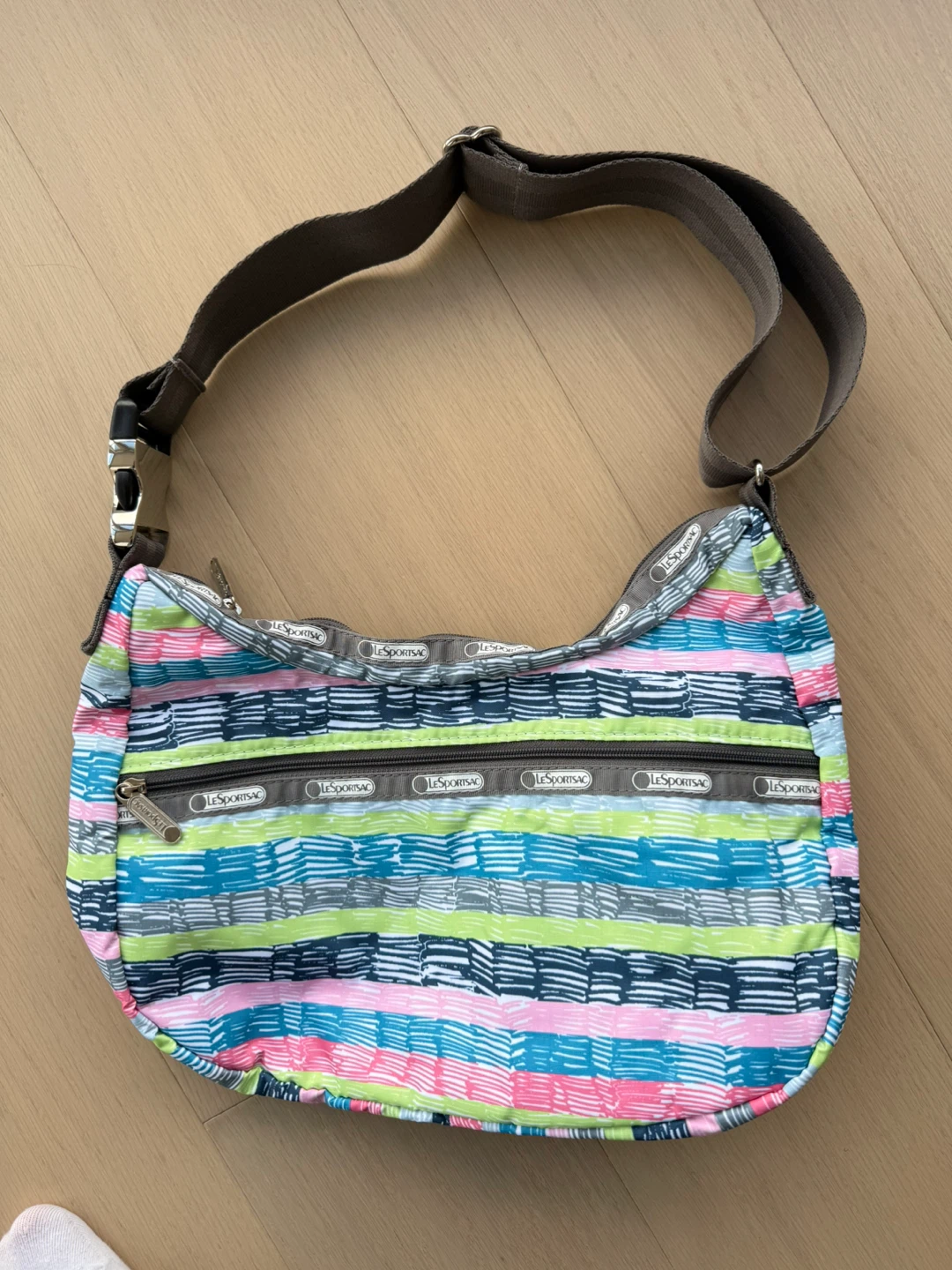 LeSportsac Striped Shoulder Bag
