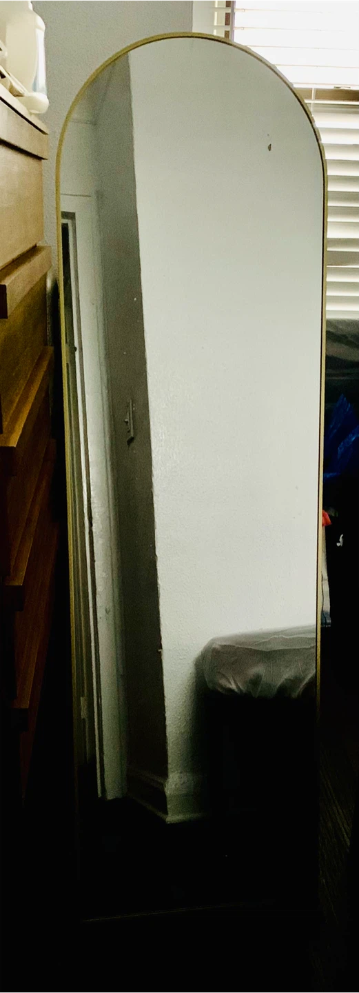 Sleek Gold Full Length Floor Mirror - photo 4