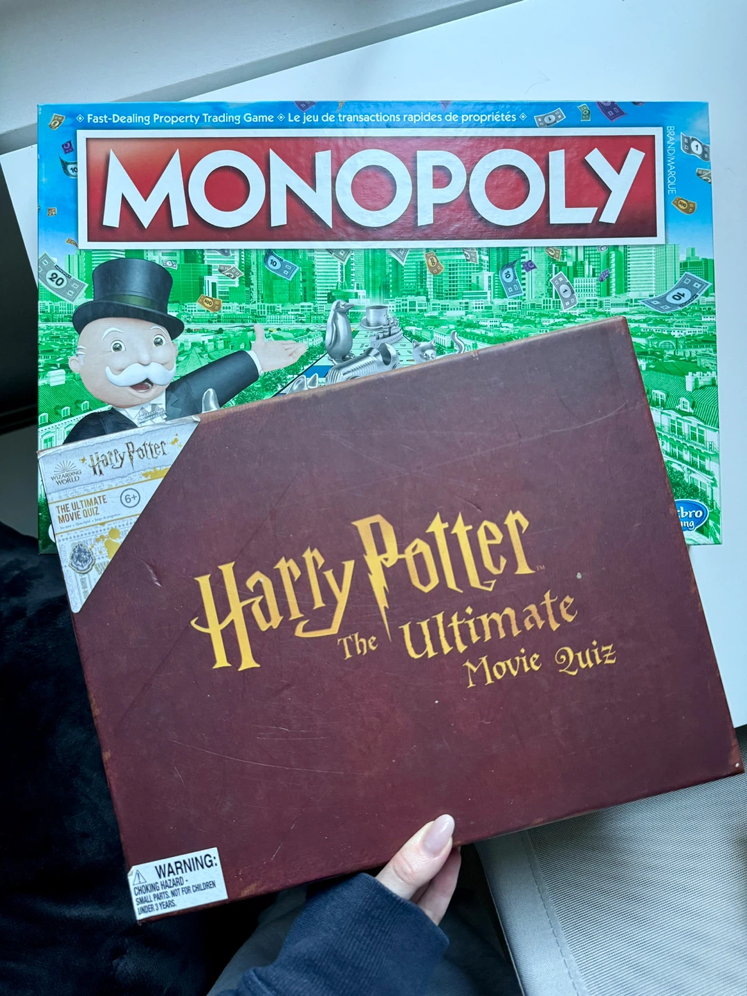 2 Board Games: Harry Potter Quiz & Monopoly