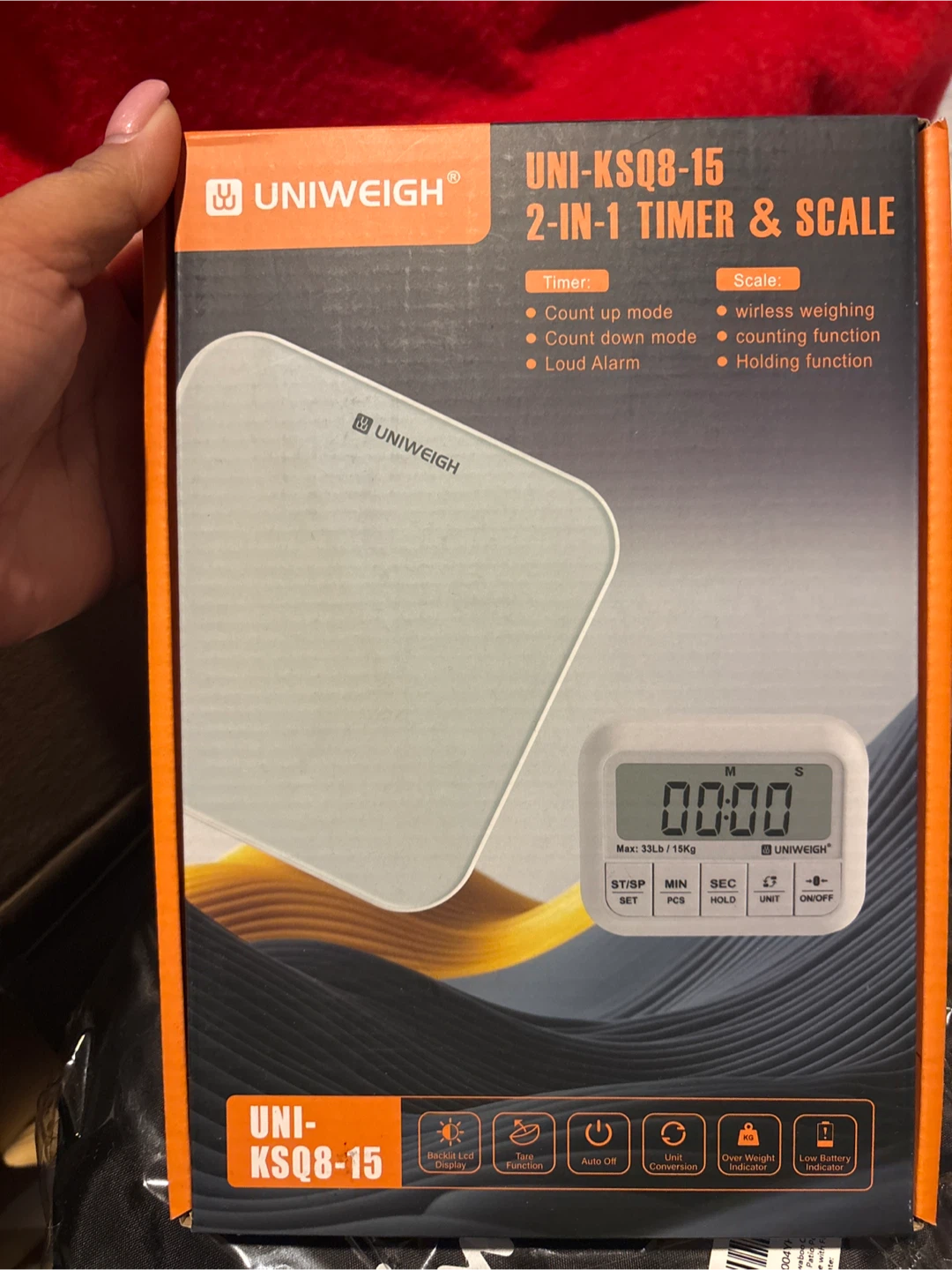 UNIWEIGH UNI-KS08-15 2-in-1 Timer and Scale